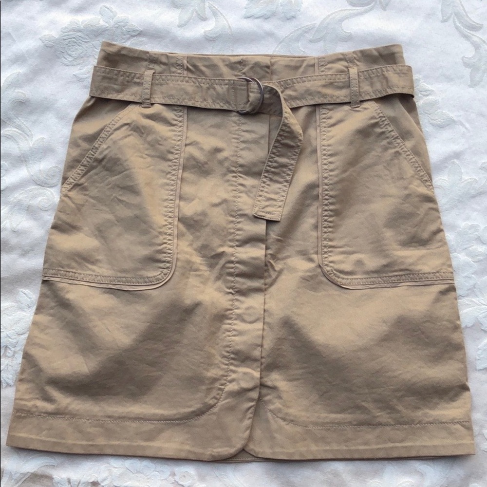 LOFT Belted Utility Cotton-blend Skirt.18293 - Picture 1 of 3